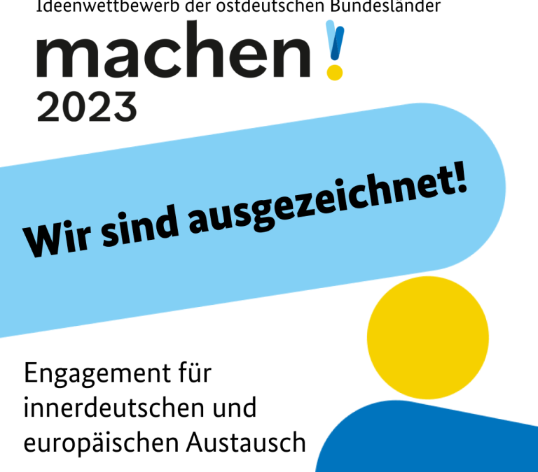 Wir sind Preisträger beim Engagement-Wettbewerb machen!2023
